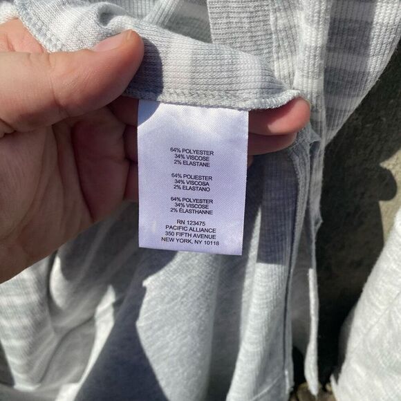 Jones New York Long Length Open Front Thin Ribbed Cardigan | S - Picture 3 of 4